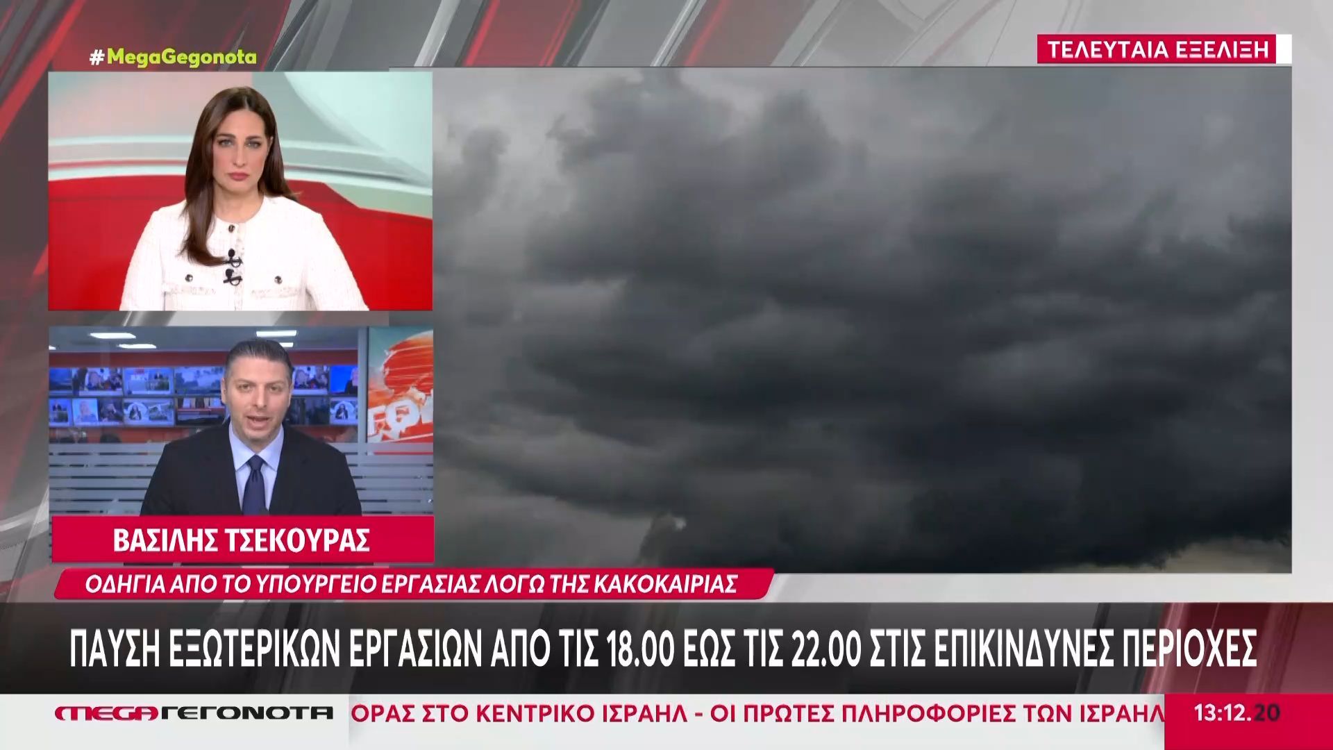 Οδηγία από το Υπουργείο Εργασίας λόγω της κακοκαιρίας