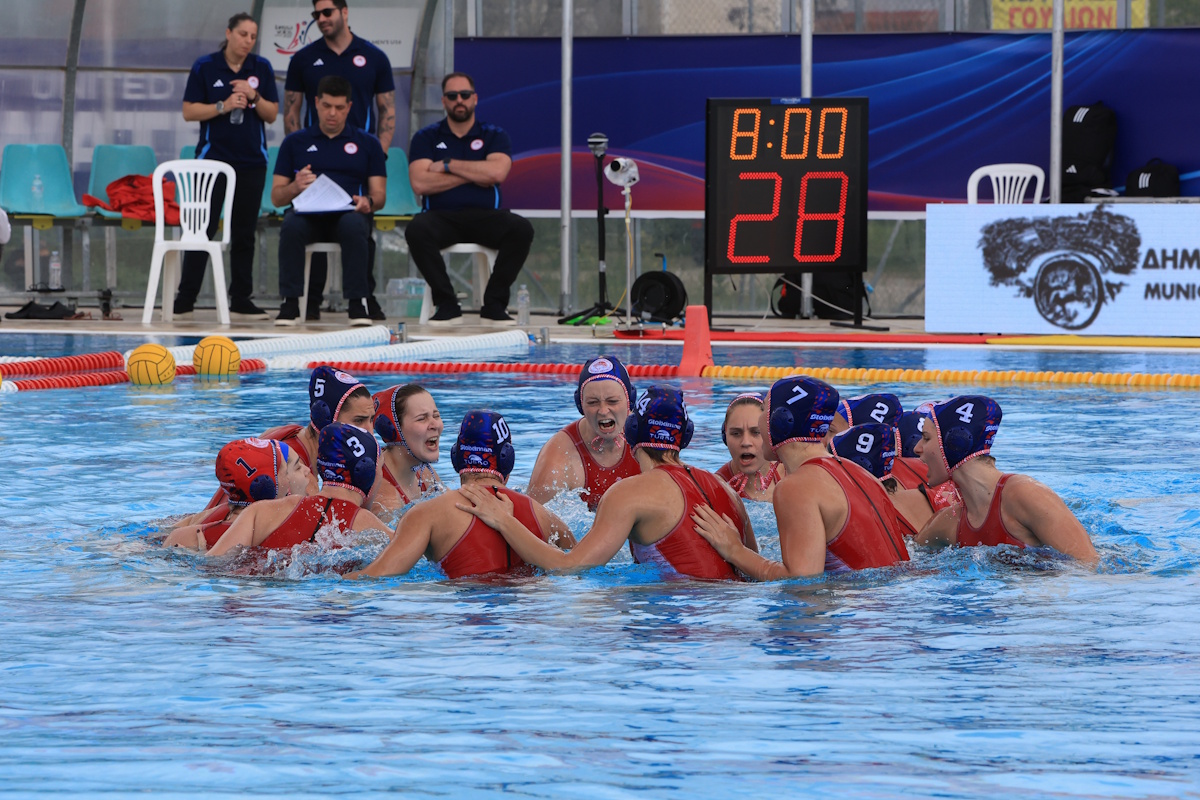 Βουλιαγμένη – Ολυμπιακός 13-15: Ερυθρόλευκη κυριαρχία με 7ο Κύπελλο Ελλάδας στο πόλο γυναικών