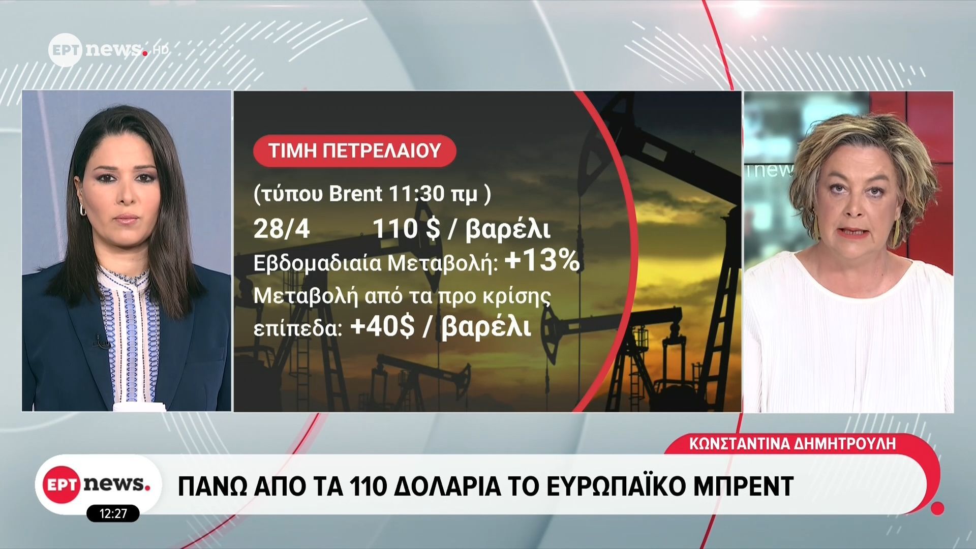 Πάνω τα 110 δολλάρια το ευρωπαϊκό Μπρεντ