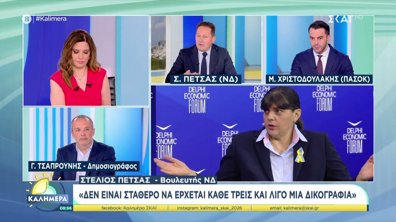 Σ. Πέτσας (ΝΔ) και ο Μ. Χριστοδουλάκης (ΠΑΣΟΚ) μιλούν για την πολιτική επικαιρότητα