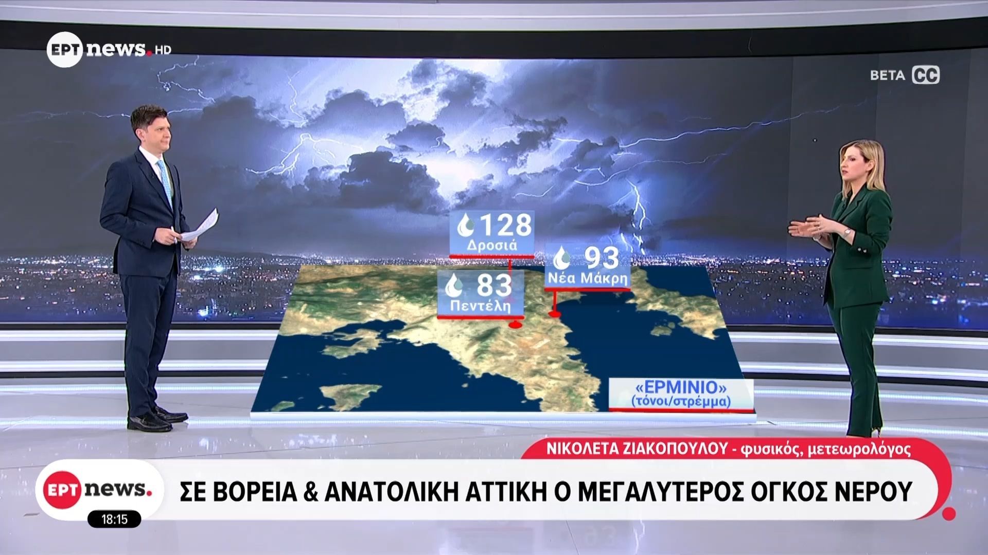 Σε βόρεια και ανατολική Αττική ο μεγαλύτερος όγκος νερού