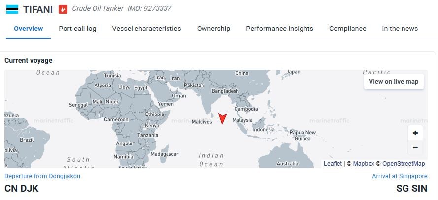 ΗΠΑ: Κατάσχεση του τάνκερ «Tifani» στην Ασία – Υπό κυρώσεις για «υποστήριξη» στο Ιράν – ΒΙΝΤΕΟ