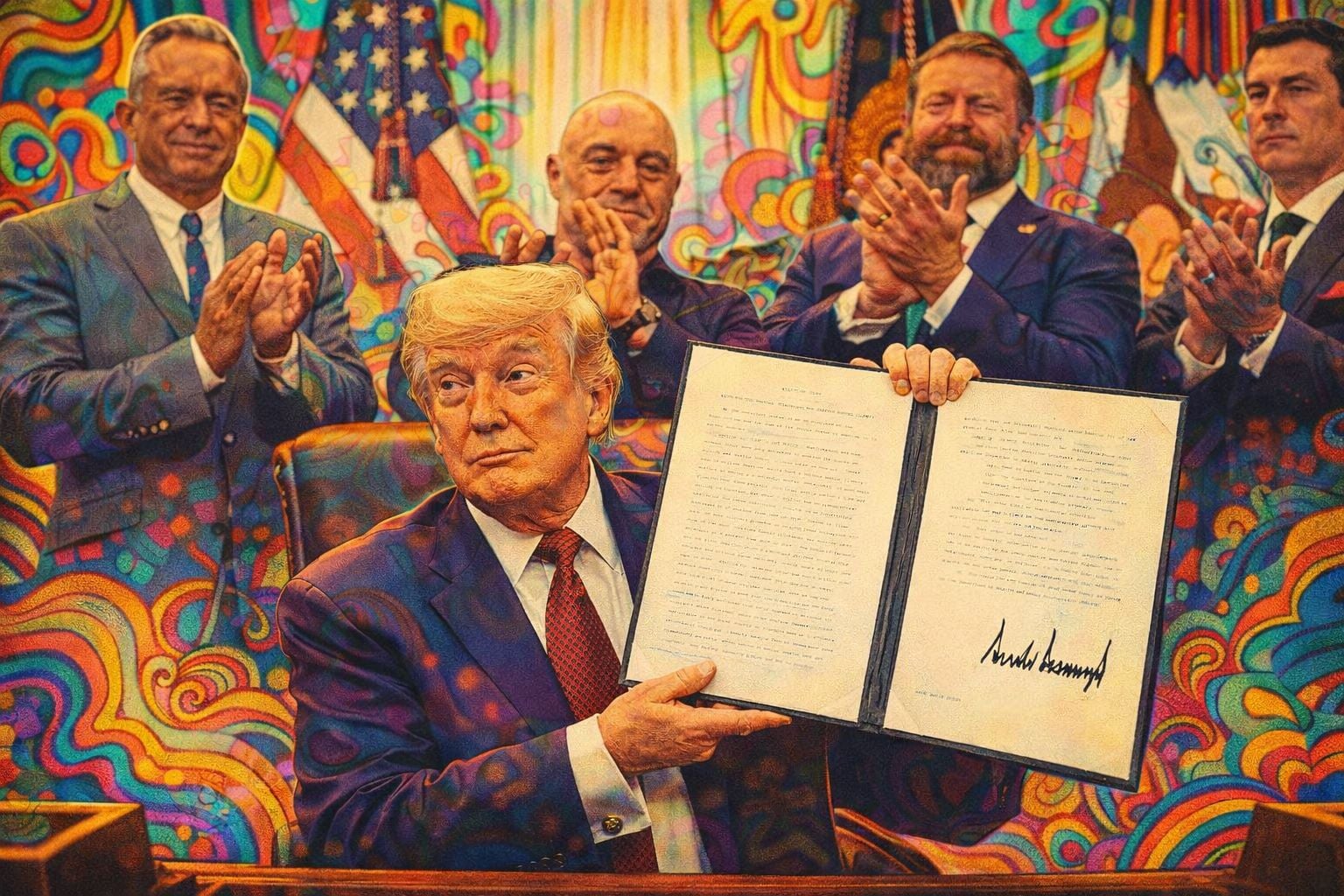 Τραμπ: Ενέκρινε διάταγμα για ψυχεδελικό συστατικό που «αναζωογονεί» τον εγκέφαλο – Η επιρροή του Τζο Ρόγκαν και η ιμπογκαΐνη στο Οβάλ Γραφείο