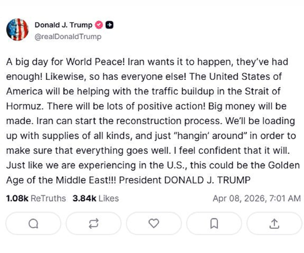 Ντόναλντ Τραμπ: «Σημαντική ημέρα για την παγκόσμια ειρήνη – Η Χρυσή Εποχή στη Μέση Ανατολή» 2 Trump