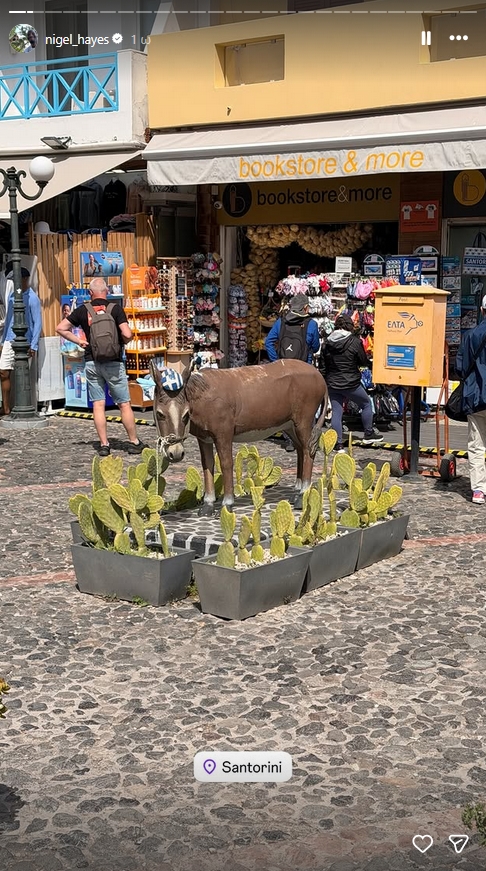 Ο Νάιτζελ Χέιζ Ντέιβις πραγματοποίησε σύντομη επίσκεψη στη Σαντορίνη