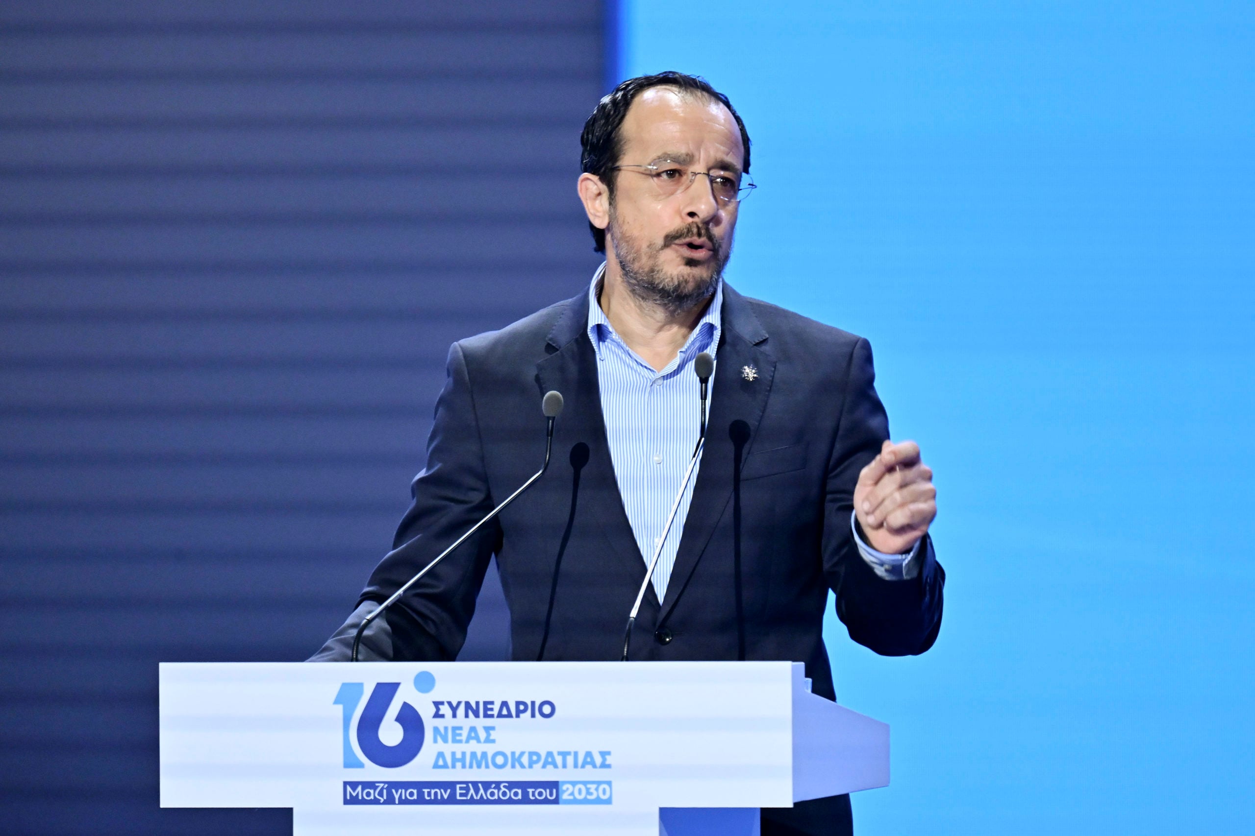 Συνέδριο ΝΔ – Χριστοδουλίδης: Τα κρίσιμα εθνικά ζητήματα, η οικονομία, η άμυνα και η ασφάλεια, το μέλλον των εθνών μας δεν επιδέχονται πειραματισμούς