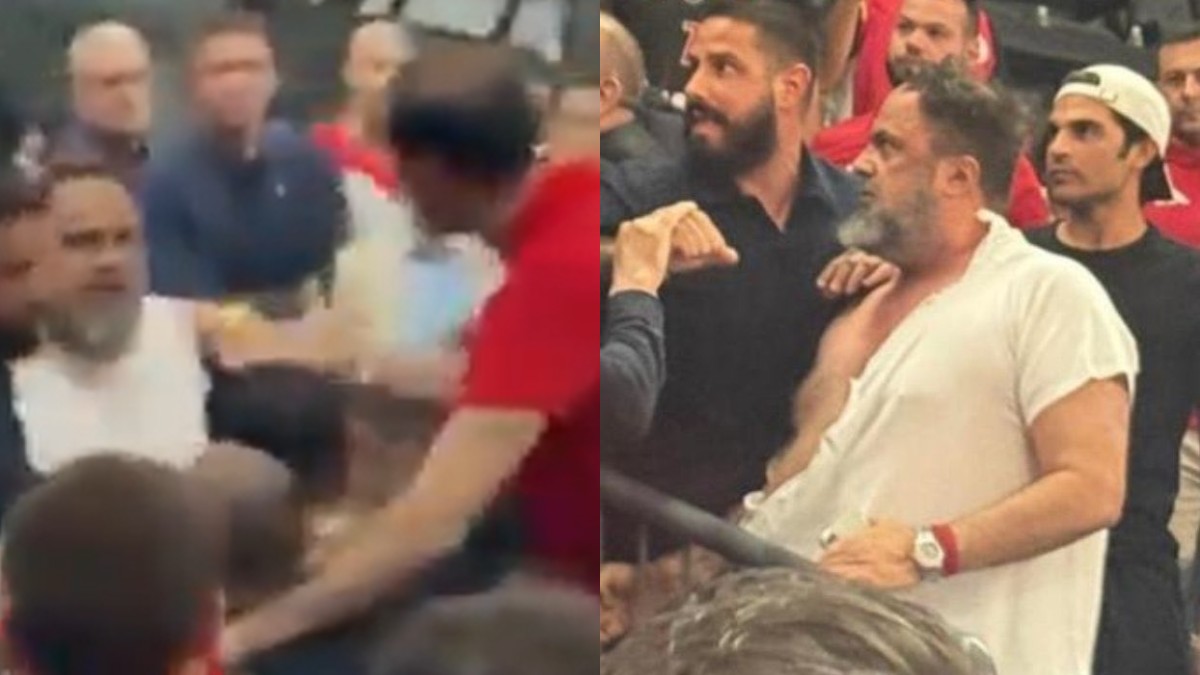 Βίντεο από το χάος στο γήπεδο: Η στιγμή που προσπαθούν να απομακρύνουν Μαρινάκη και Δημητριάδη