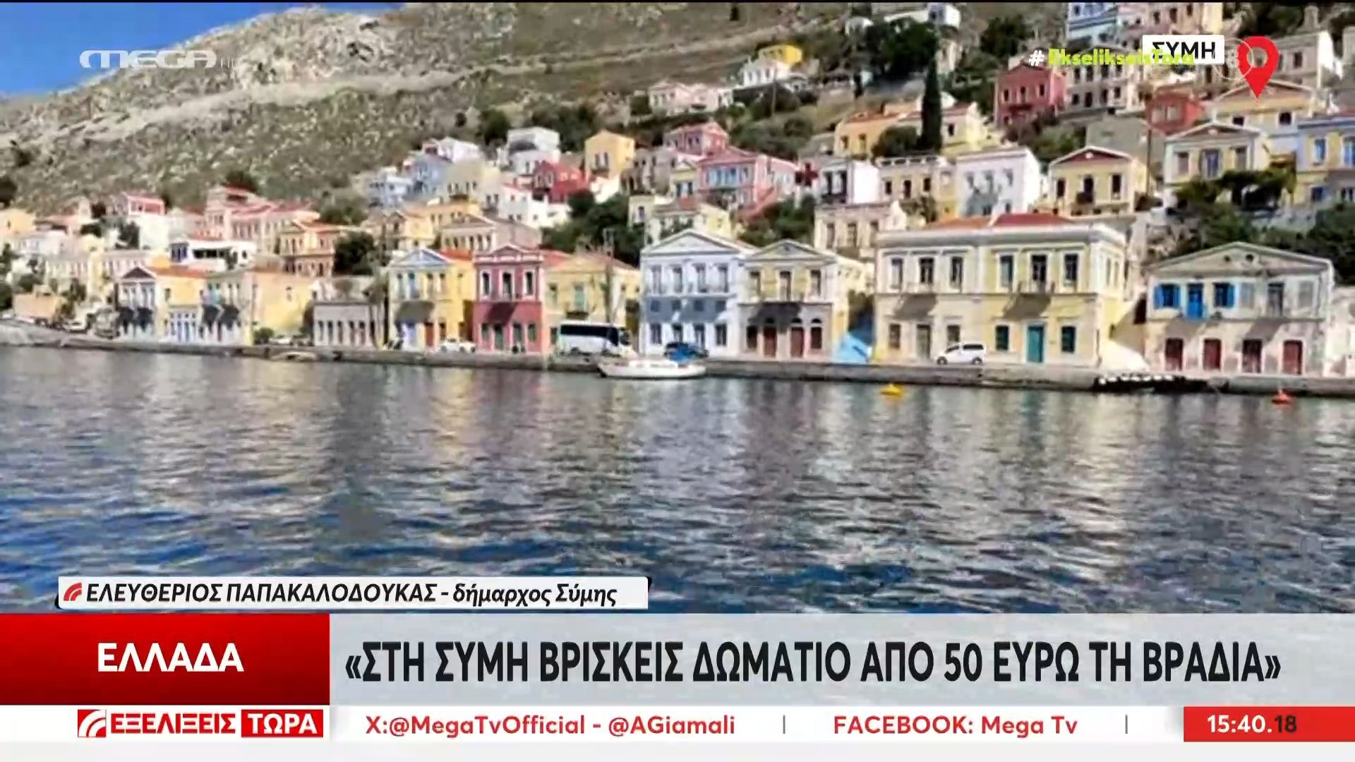 Ε. Παπακαλοδούκας: «Στη Σύμη βρίσκεις δωμάτιο από 50 ευρώ τη βραδιά»