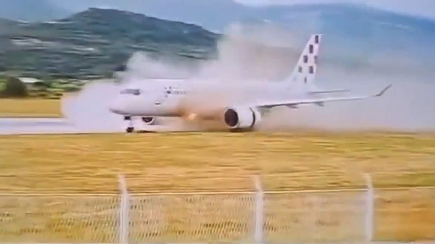 Κροατία: Airbus εκτροχιάστηκε από τον διάδρομο στο αεροδρόμιο του Σπλιτ – Όλοι ασφαλείς