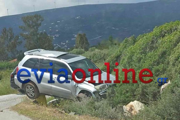 Εύβοια: Τζιπ εκτράπηκε και κατέληξε σε έργο απορροής υδάτων