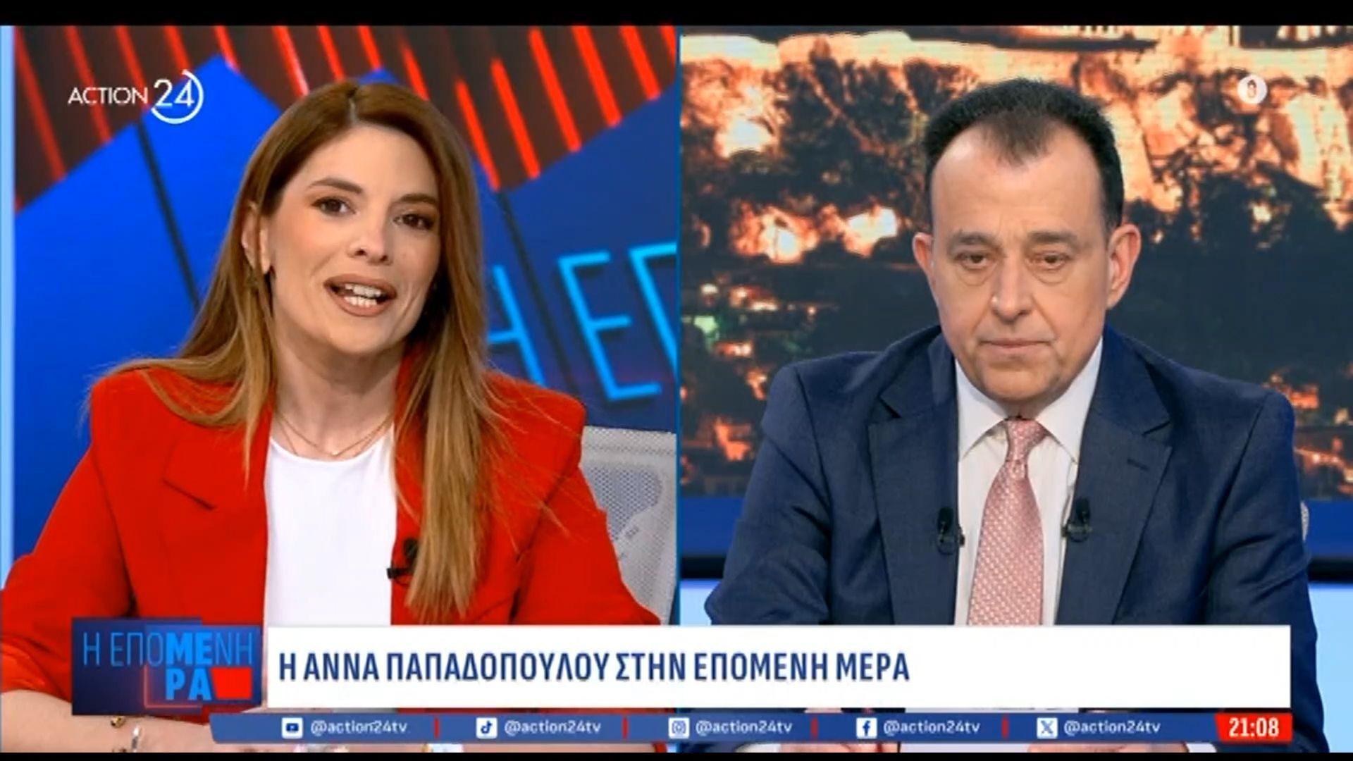 Η Άννα Παπαδοπούλου, αναπληρώτρια εκπρόσωπος Τύπου ΕΛ.Α.Σ. στην Επόμενη Μέρα