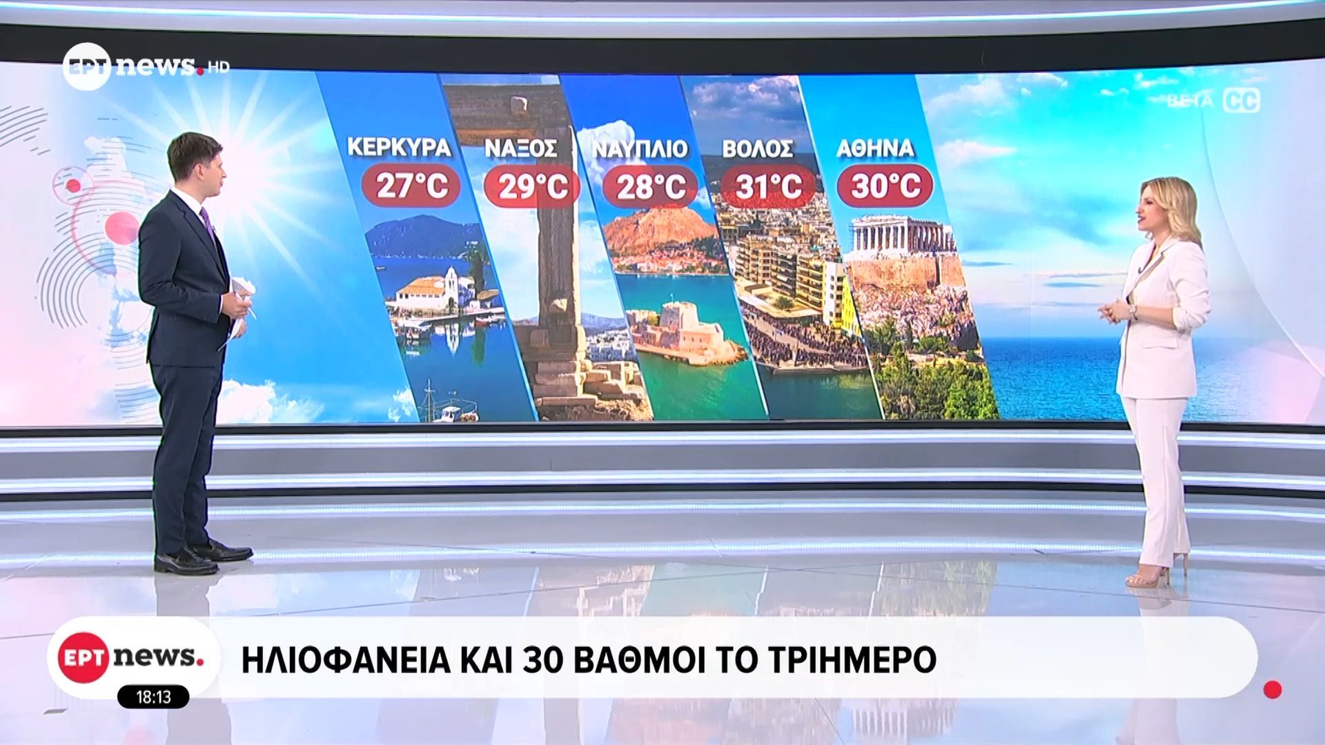 Ηλιοφάνεια και 30 βαθμοί το τριήμερο – Τοπικές μπόρες στις ορεινές περιοχές