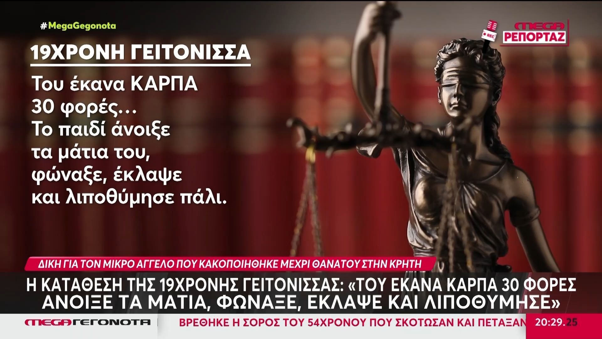 Ηράκλειο: Σε εξέλιξη η δίκη για τον θάνατο του μικρού Άγγελου – Η κατάθεση της 19χρονης γειτόνισσας