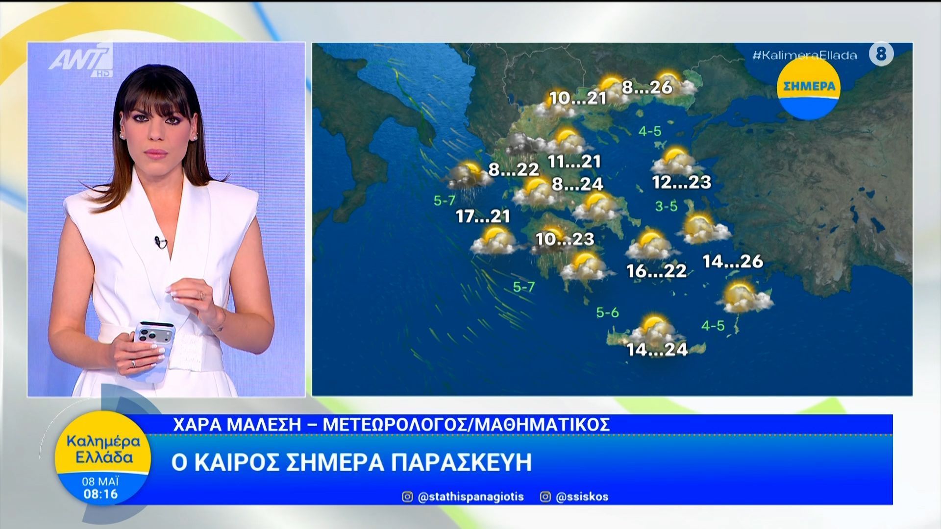Καιρός – Καλημέρα Ελλάδα – 08/05/2026