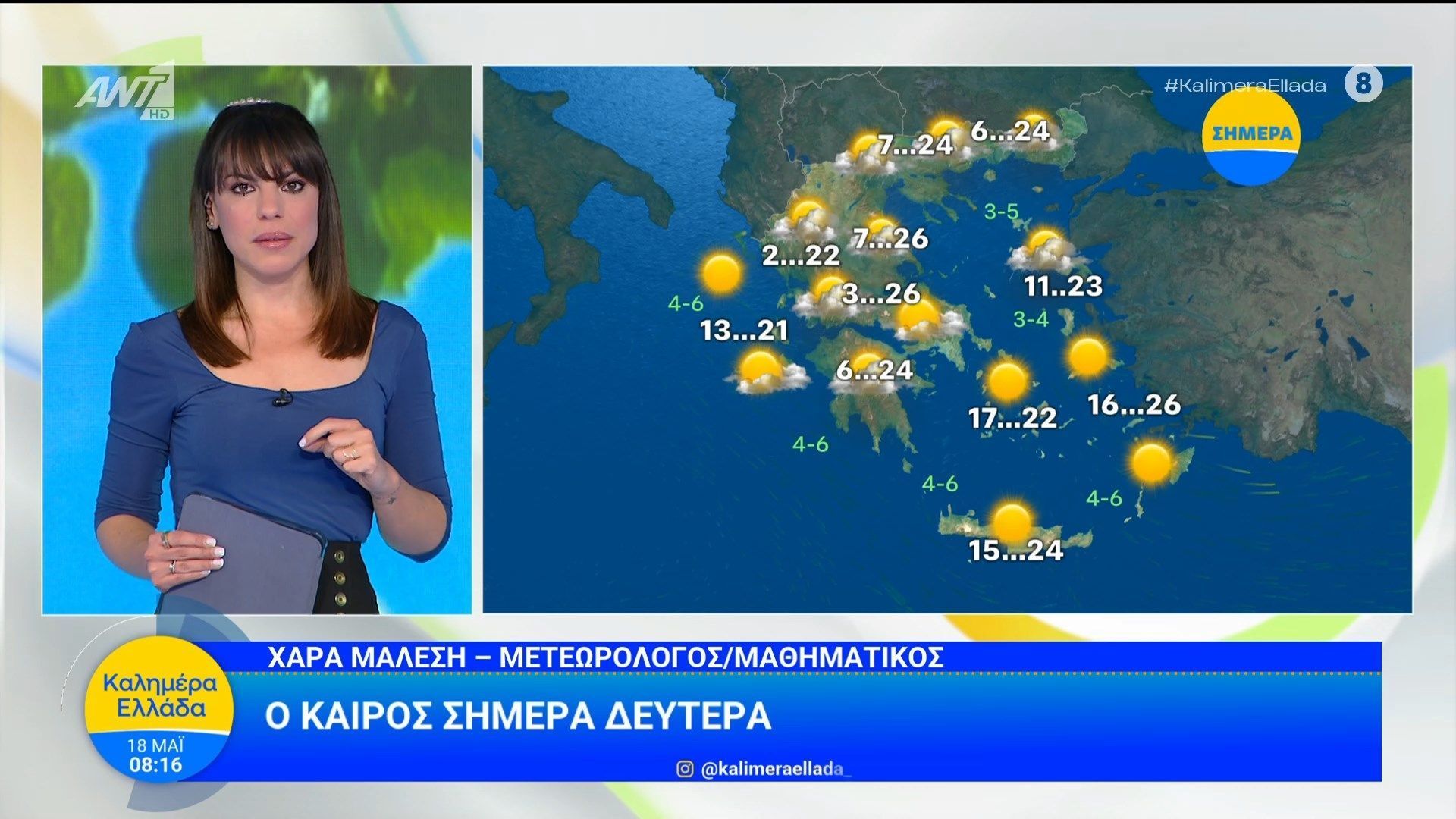 Καιρός – Καλημέρα Ελλάδα – 18/05/2026