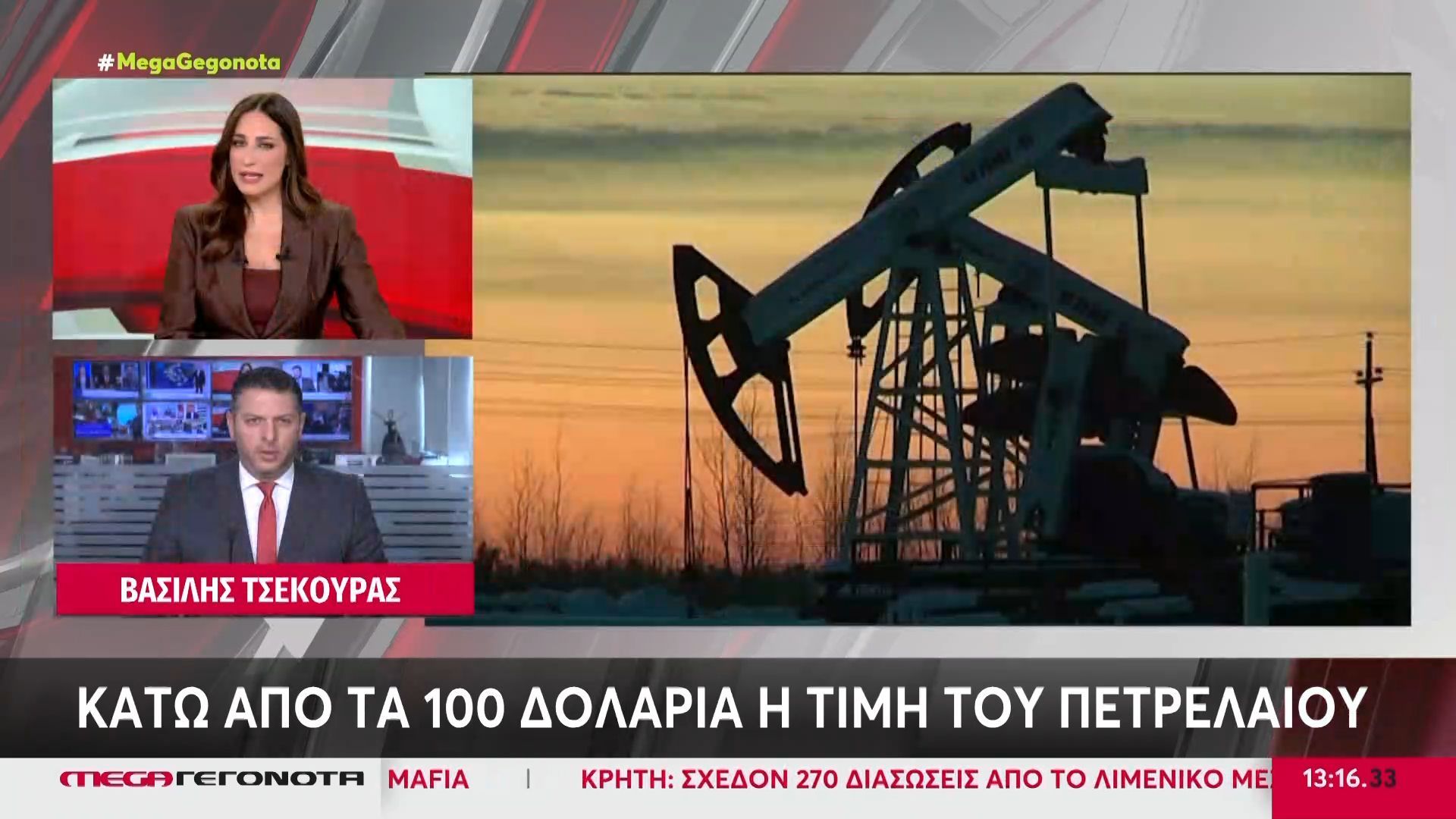 Κάτω από 100 δολάρια η τιμή του πετρελαίου