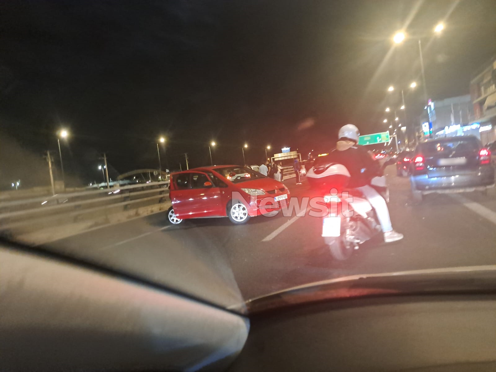 Καραμπόλα και μποτιλιάρισμα στον Κηφισό