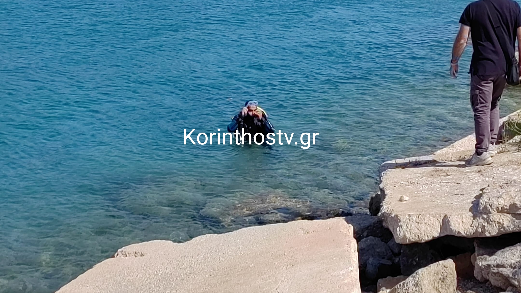 Κόρινθος: Βρέθηκε αυτοκίνητο βυθισμένο μέσα στο κανάλι του Ισθμού