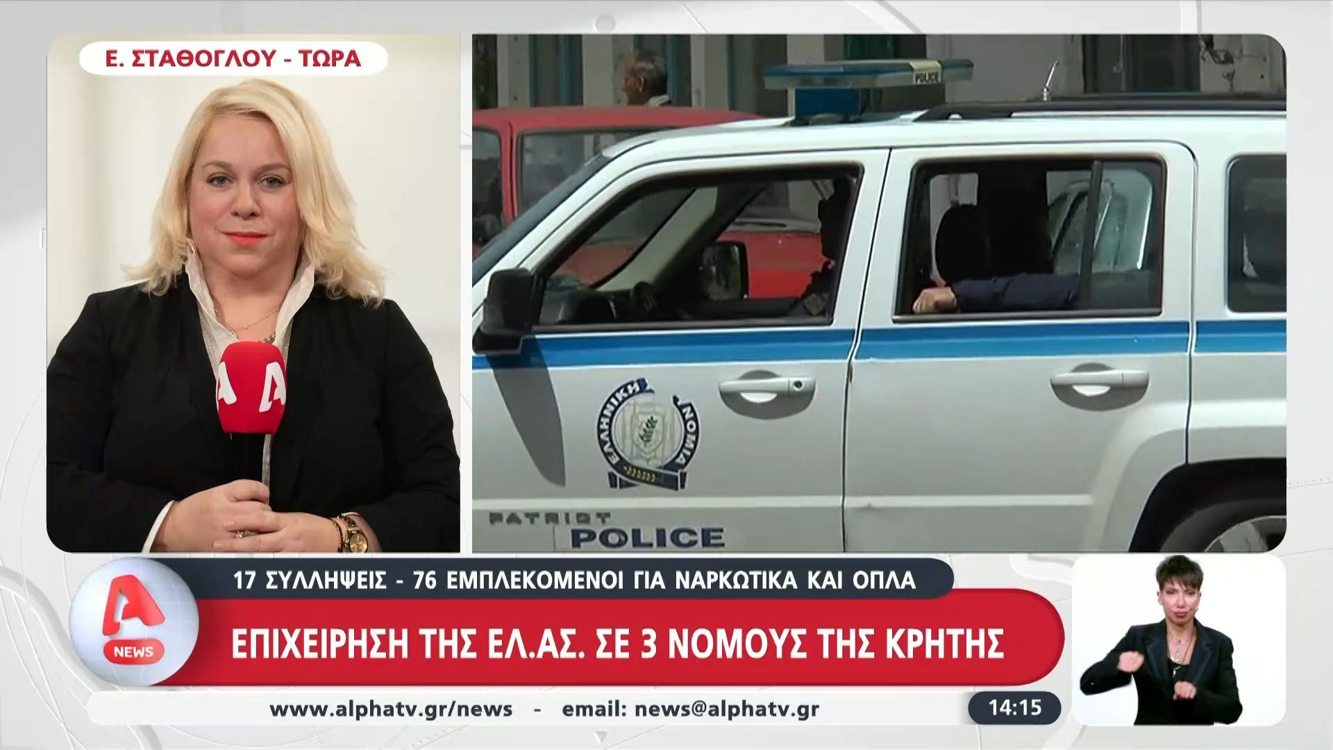 Κρήτη: 17 συλλήψεις – 76 εμπλεκόμενοι για ναρκωτικά και όπλα