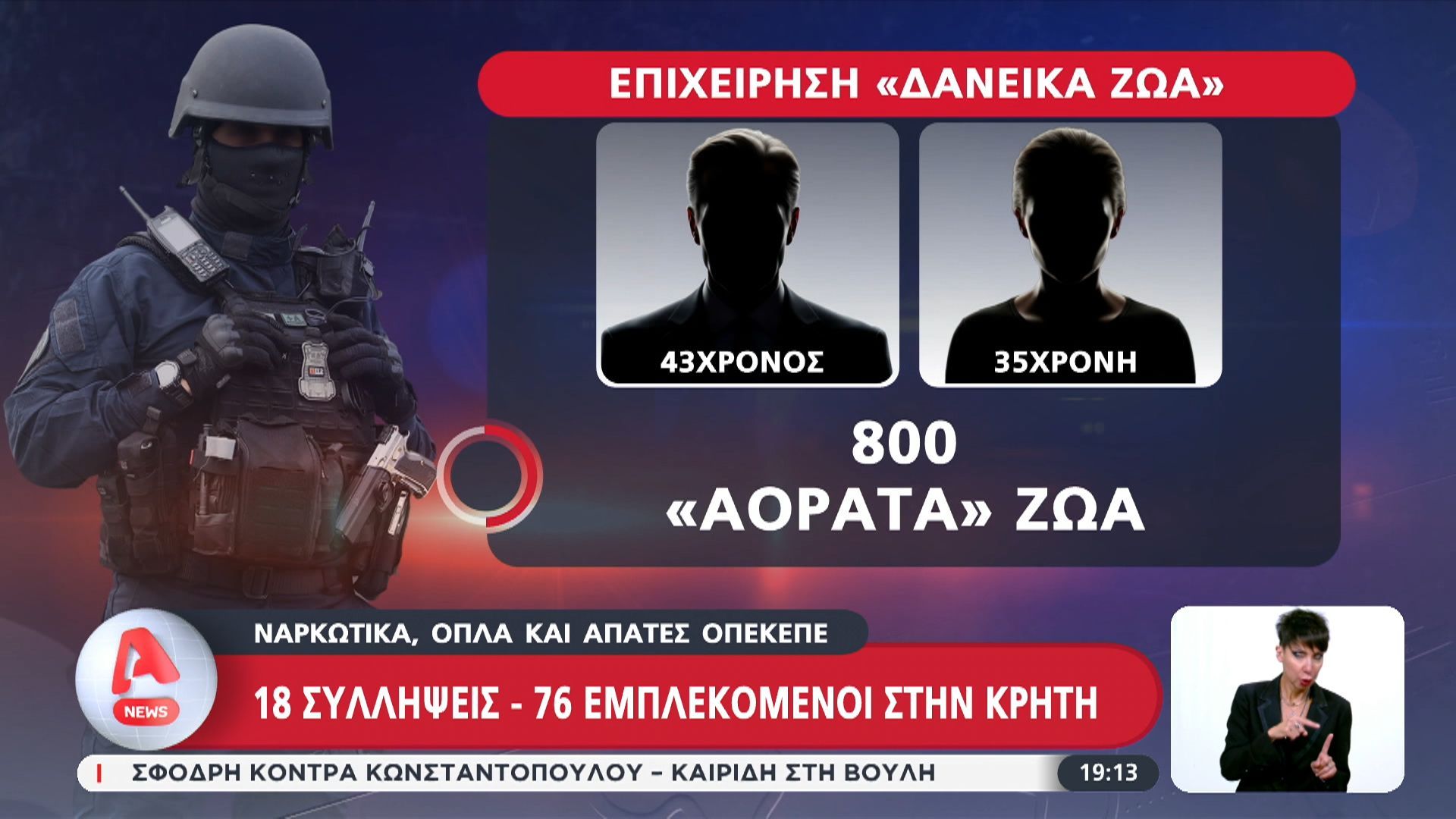 Κρήτη: 18 συλλήψεις – 76 εμπλεκόμενοι