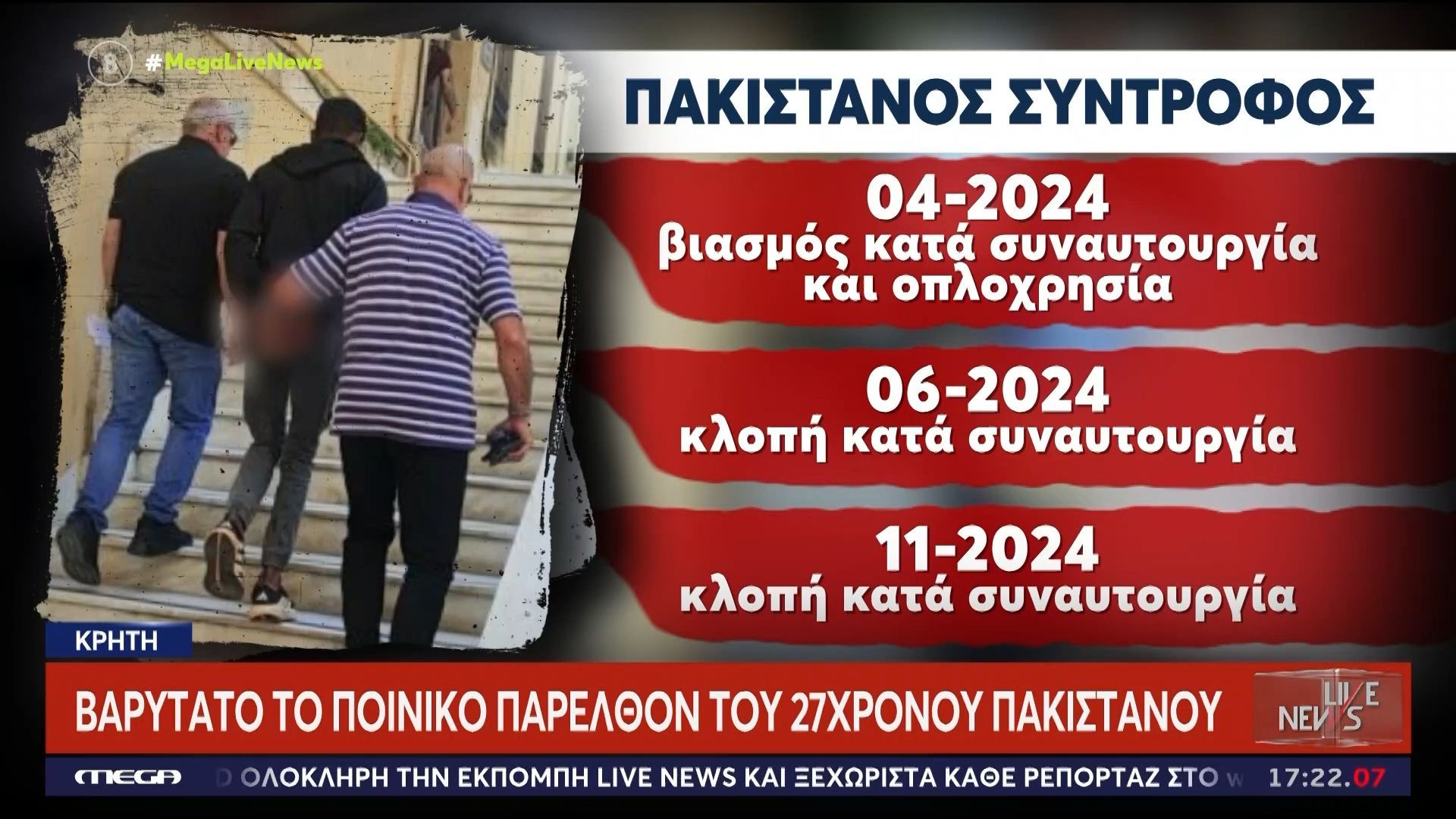Κρήτη: Βαρύτατο το ποινικό παρελθόν του 27χρονου Πακιστανού