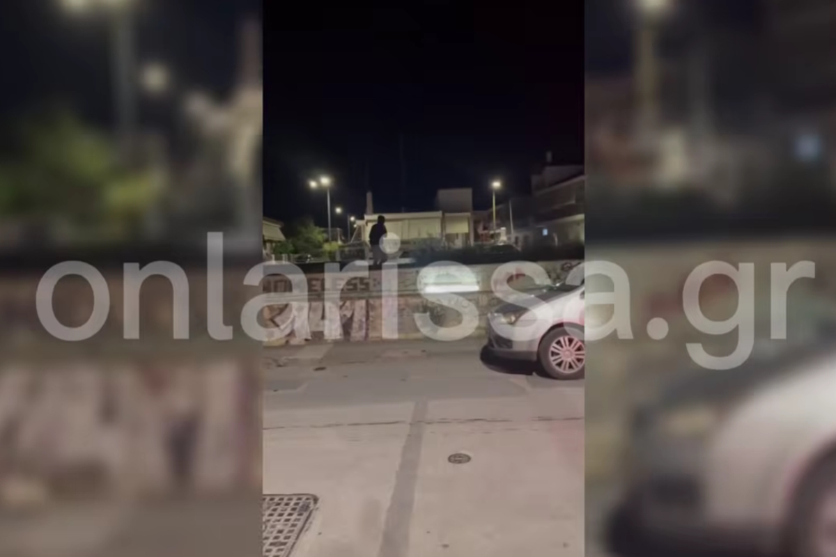 Λάρισα: Νεαροί εκτόξευαν πέτρες και μπουκάλια σε οχήματα και περαστικούς – Δείτε το βίντεο