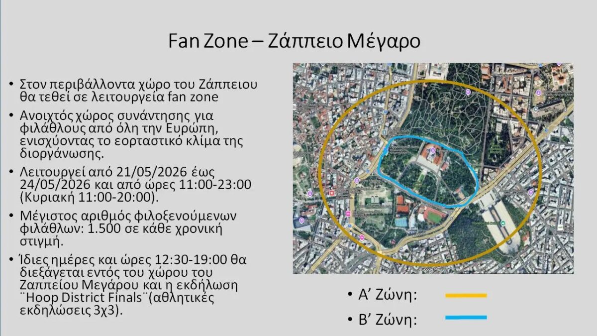 Euroleague: Δρακόντεια μέτρα ασφαλείας για το Final Four στο Telekom Center Athens – Τα σημεία συγκέντρωσης των οπαδών