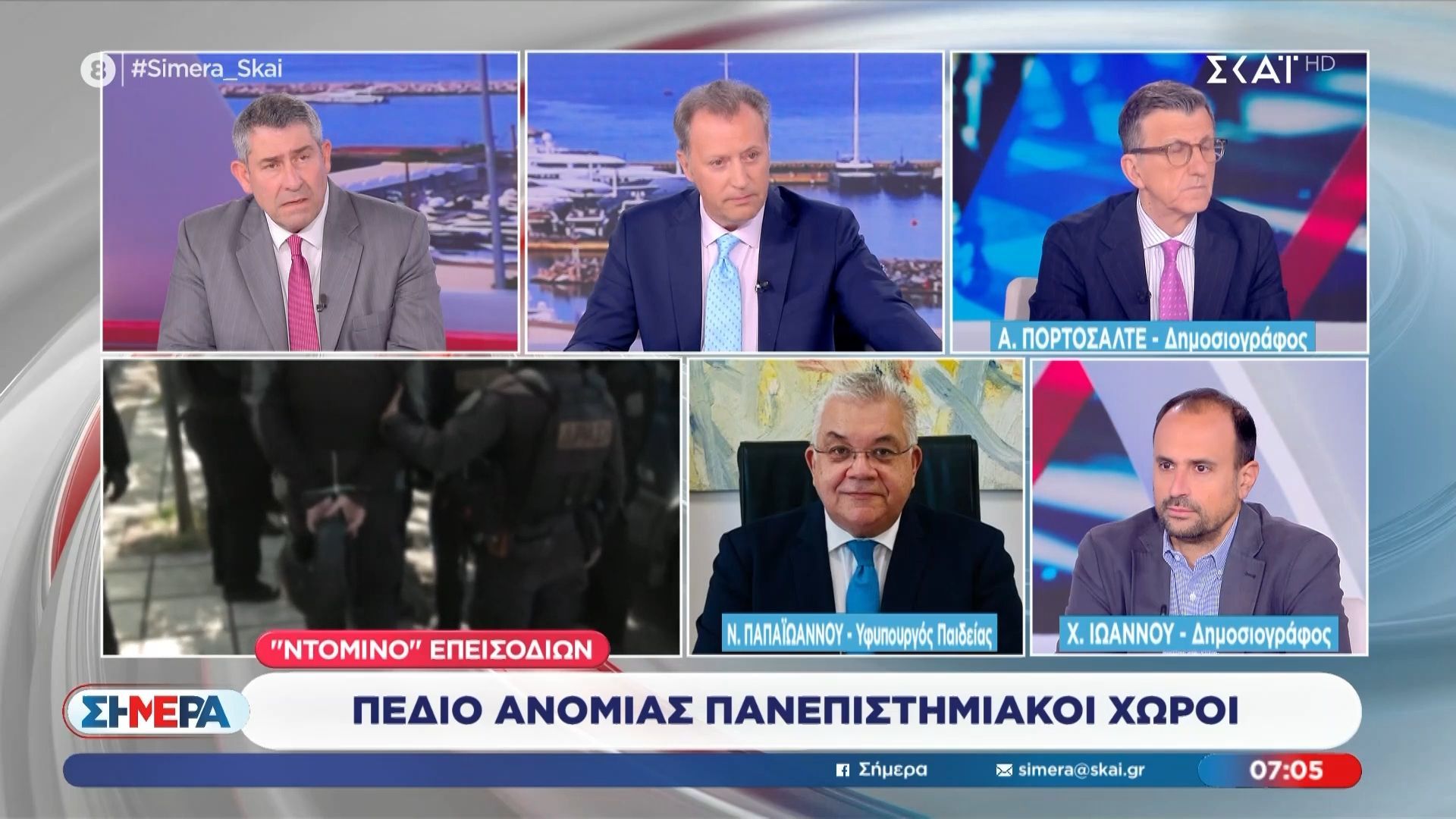Ν. Παπαϊωάννου για επίθεση στο ΑΠΘ: «Το αν έχουν ασκηθεί διώξεις δεν είναι υπόθεση του υπουργείου»
