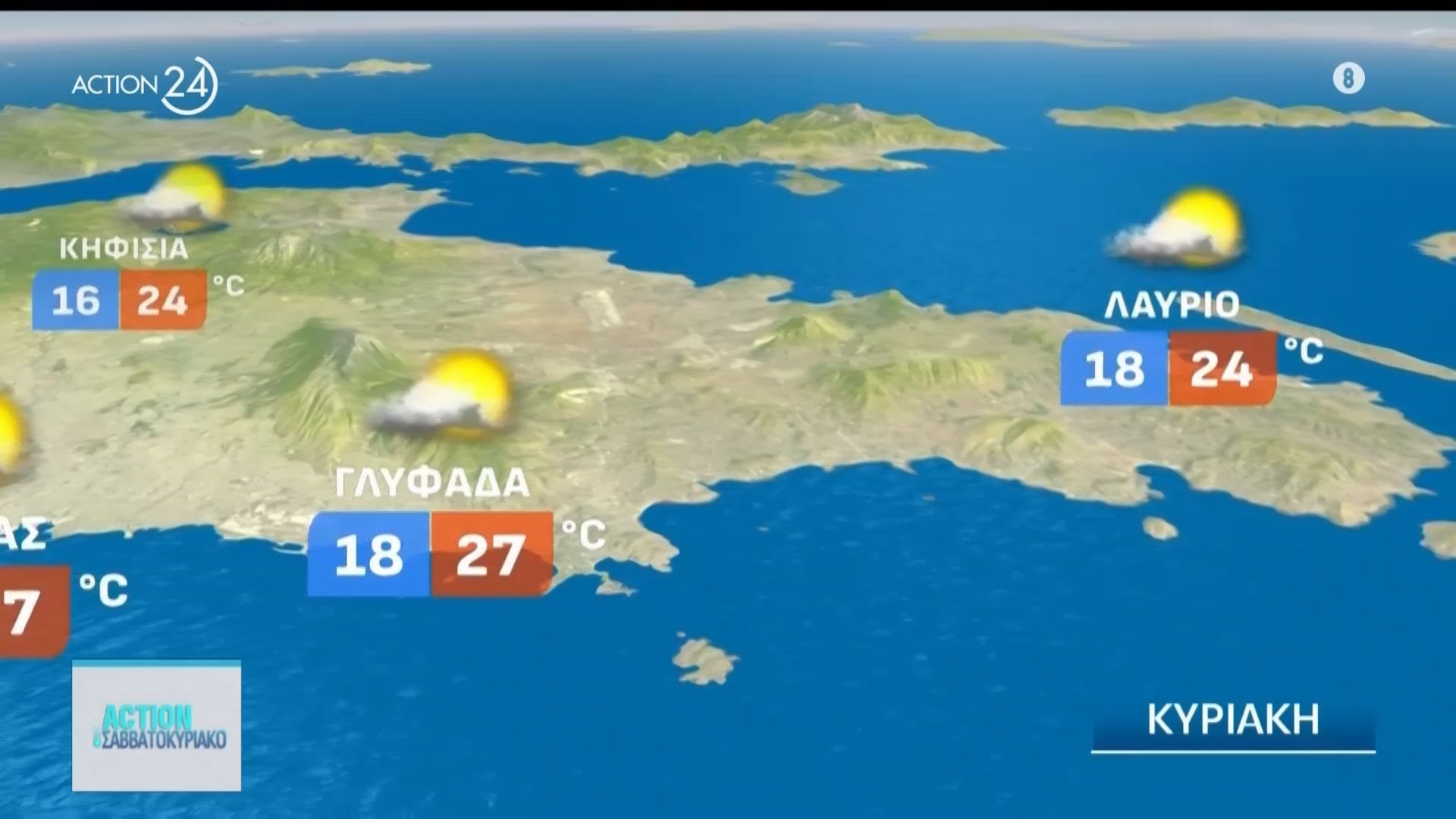 Ο καιρός για σήμερα Κυριακή 24/05