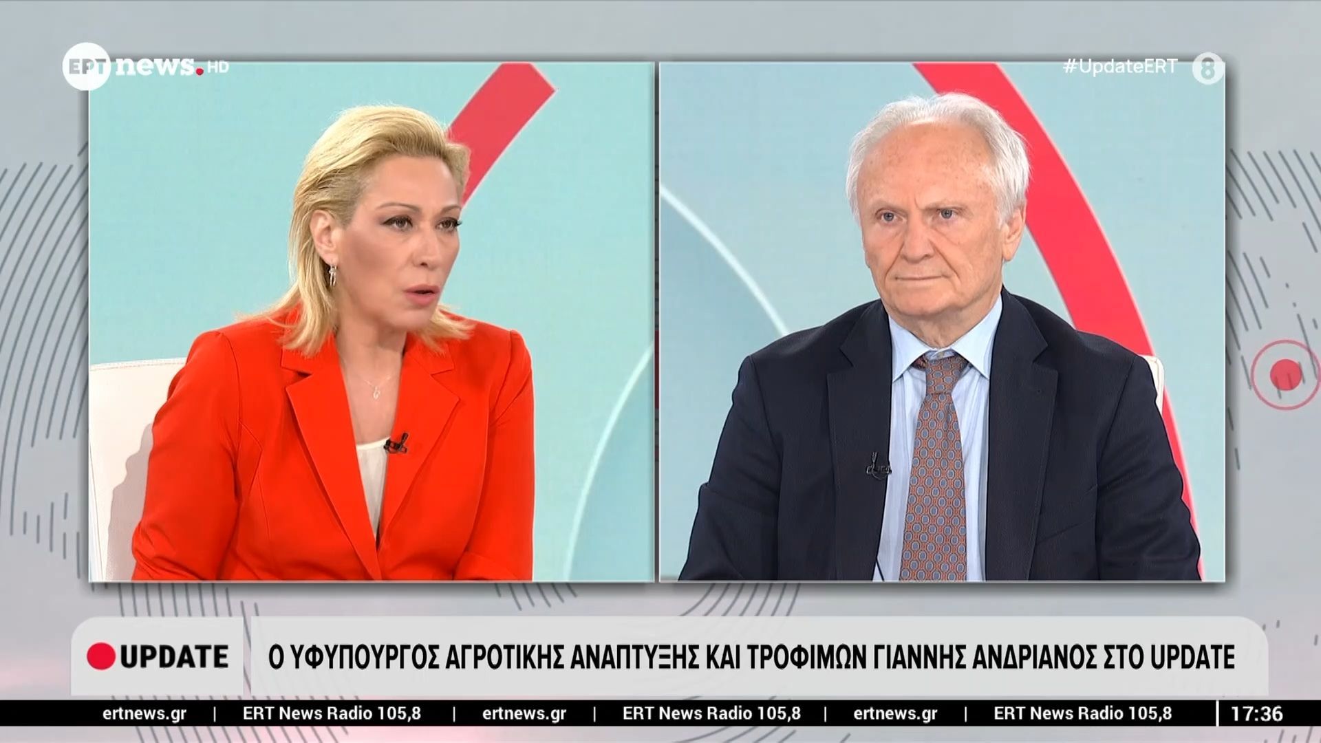 Ο Υφυπουργός Αγροτικής Ανάπτυξης και Τροφίμων, Γιάννης Ανδριανός, στο ERTnews