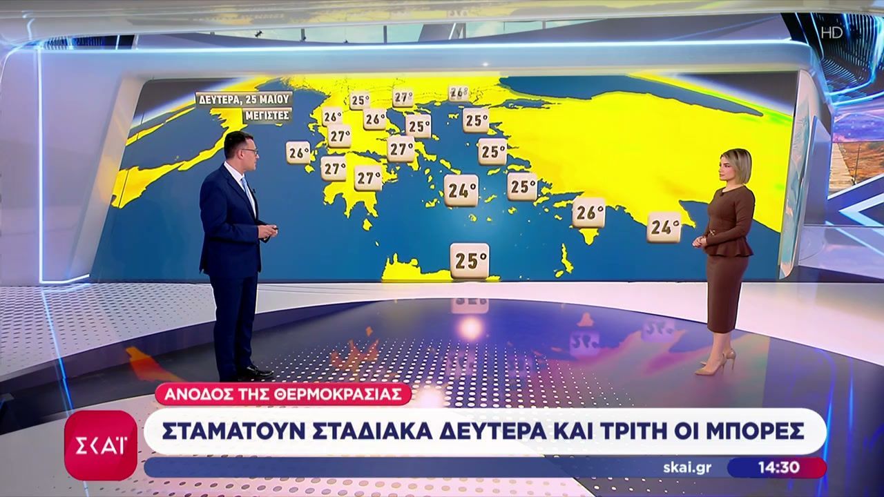 Πρόγνωση καιρού από τον Παναγιώτη Γιαννόπουλο: Άνοδος της θερμοκρασίας | 24/05/2026