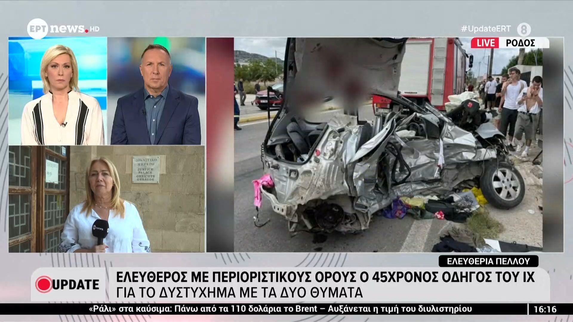 Τροχαίο στη Ρόδο: Ελεύθερος με περιοριστικούς όρους ο 45χρονος οδηγός του ΙΧ
