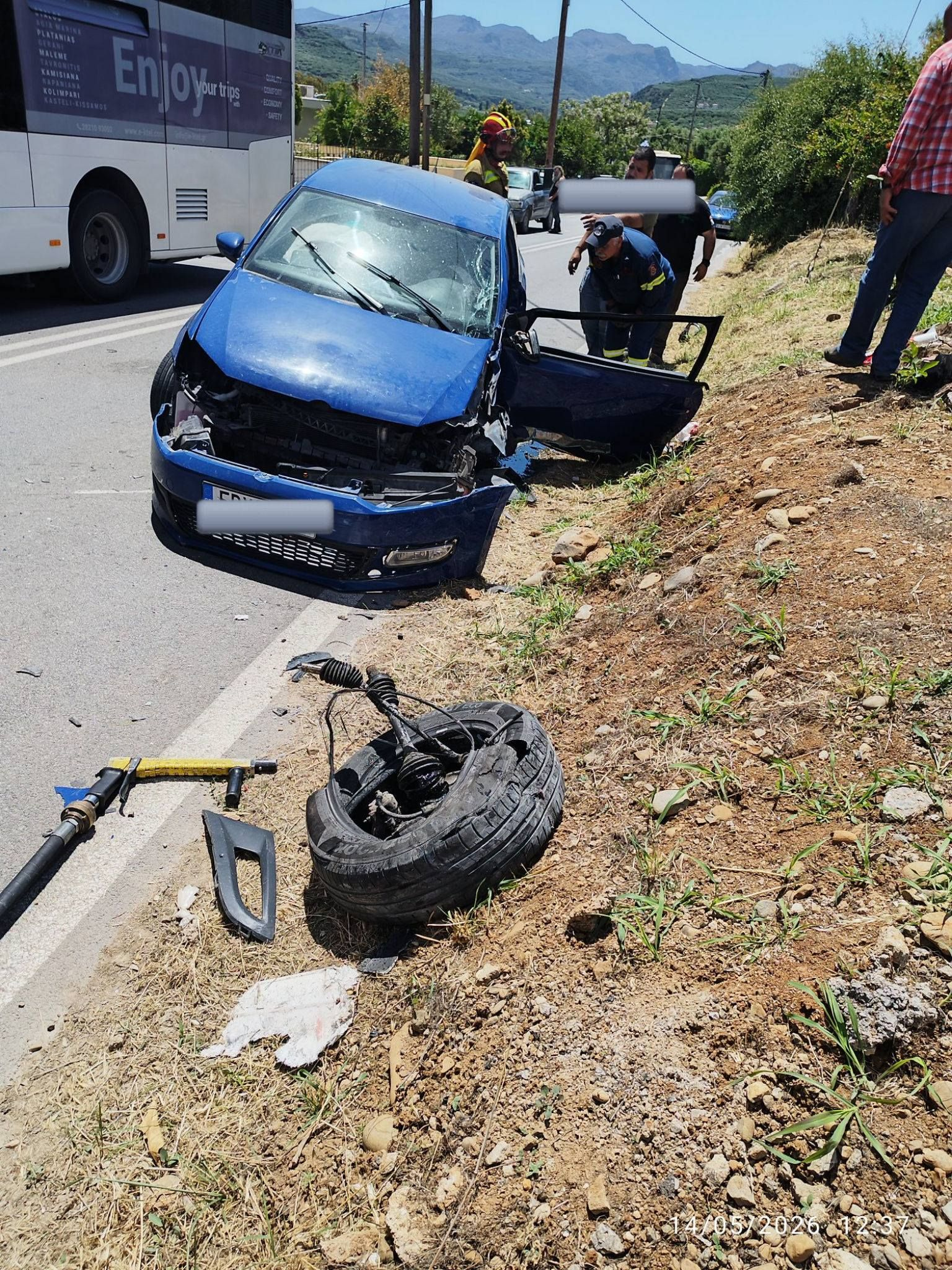 Σοβαρό ατύχημα στα Χανιά: Λεωφορείο ΚΤΕΛ συγκρούστηκε με φορτηγό στον Κίσσαμο – Ένας τραυματίας στο νοσοκομείο