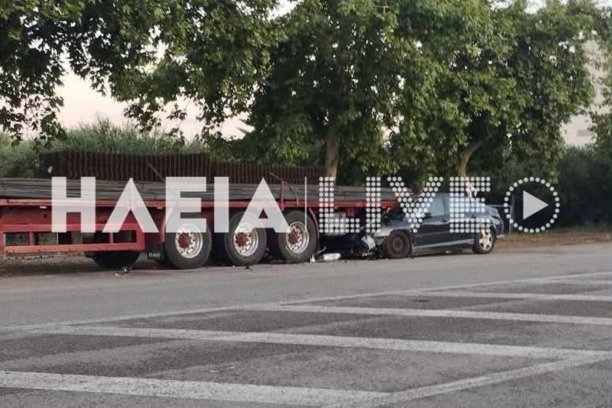 Ζαχάρω: Νέο τροχαίο με αυτοκίνητο να συγκρούεται στο πίσω μέρος φορτηγού