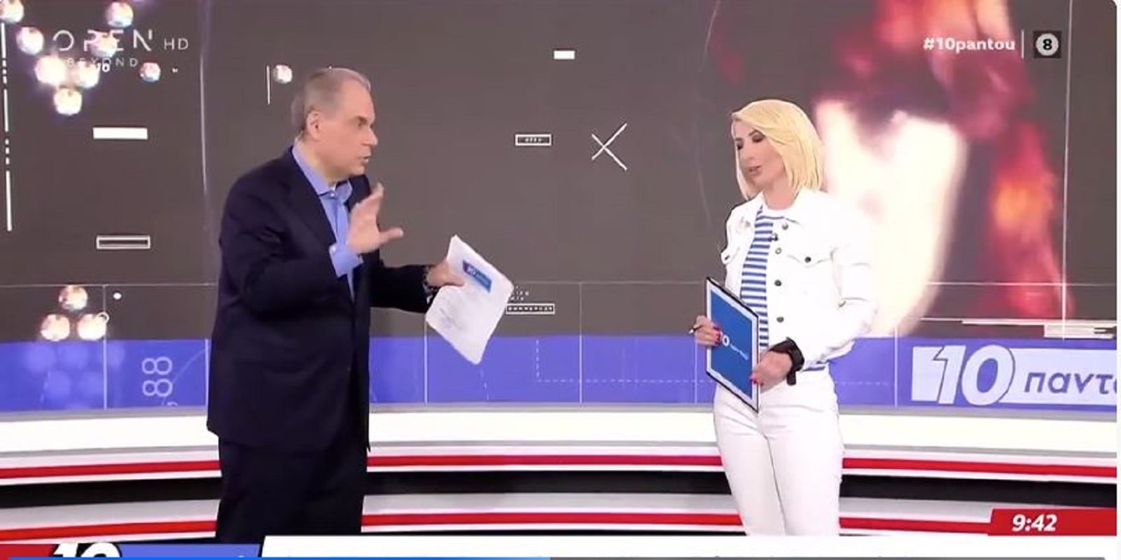 Μίνα Καραμήτρου: «Ατυχήματα συμβαίνουν, όλα καλά» – Τα πρώτα λόγια της στην εκπομπή μετά τον τραυματισμό της