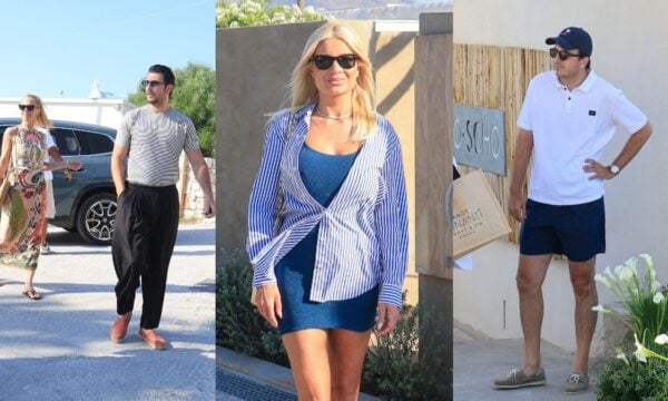 Φαίη Σκορδά: Με τον Αλέξανδρο Αθανασιάδη στο pre-wedding party της Οικονομάκου και του Τσερέλα – Οι αφίξεις (Φωτογραφίες)