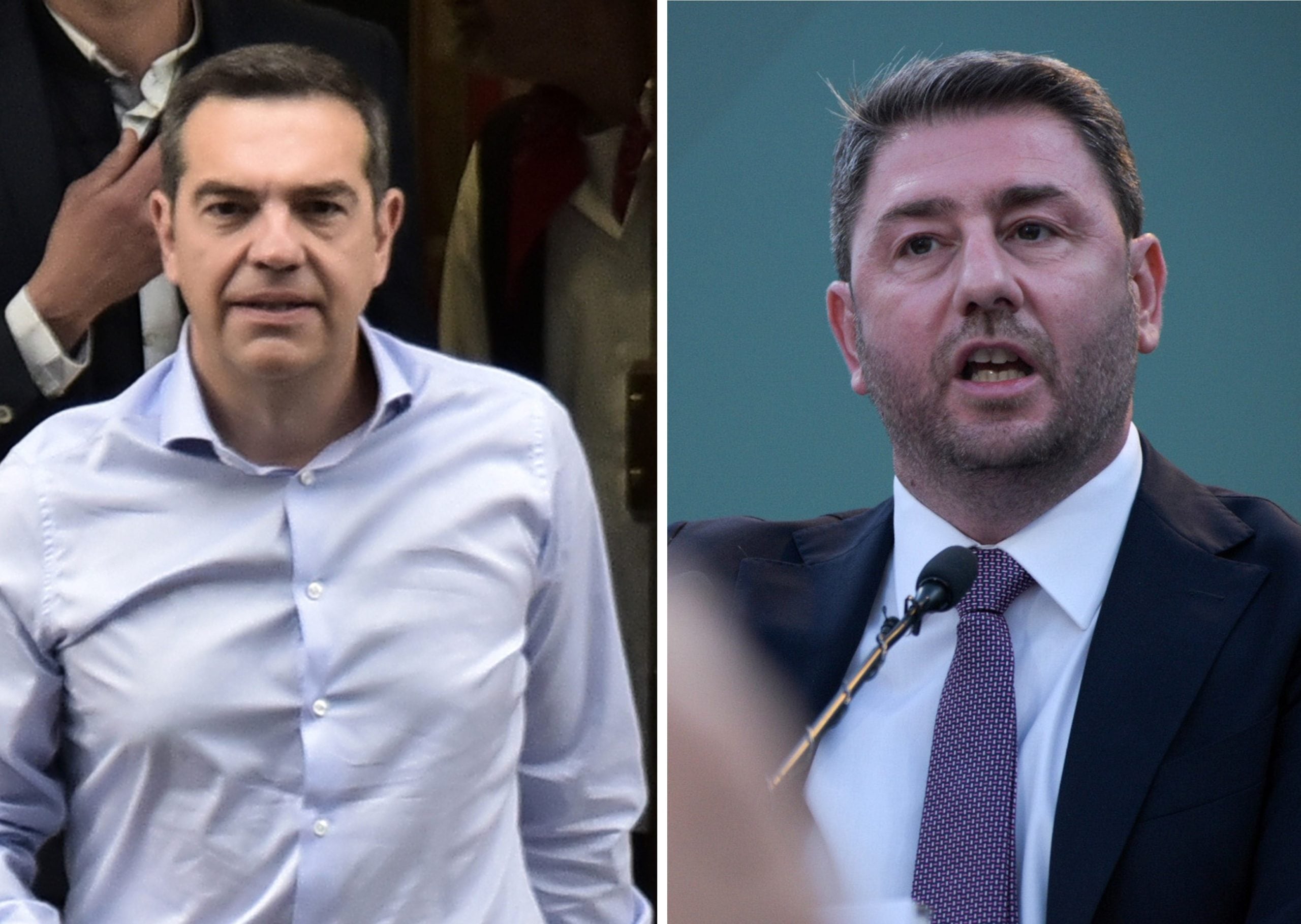 Ανδρουλάκης και Τσίπρας σε υψηλούς προεκλογικούς τόνους στη μάχη για τη δεύτερη θέση και την πλειοδοσία παροχών