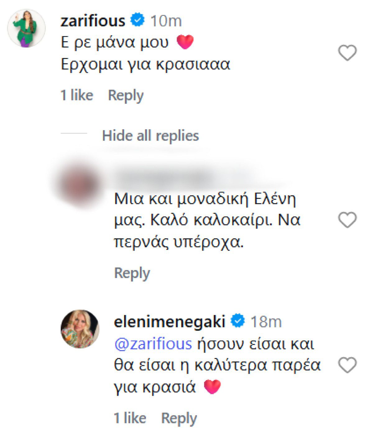 Ελένη Μενεγάκη: Αξέχαστη έξοδος για κρασί με λεοπάρ εμφάνιση – Λαμπερή όσο ποτέ (φωτό) 5 Κατερίνα Ζαρίφη - Σχόλιο στην Ελένη Μενεγάκη