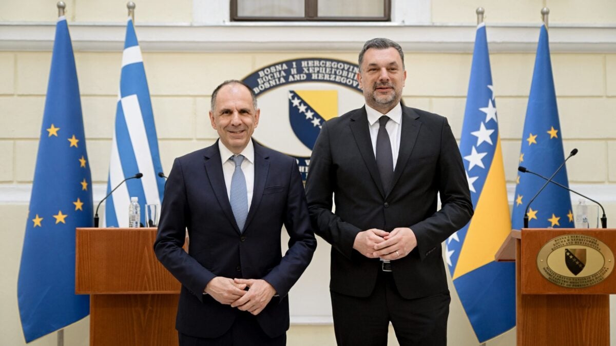 Γεραπετρίτης με τον ΥΠΕΞ Βοσνίας-Ερζεγοβίνης: Η ένταξη των Δυτικών Βαλκανίων στην Ε.Ε. ψηλά στην ατζέντα της επικείμενης ελληνικής προεδρίας 1 Γεραπετρίτης με τον ΥΠΕΞ Βοσνίας-Ερζεγοβίνης: Η ένταξη των Δυτικών Βαλκανίων στην Ε.Ε. ψηλά στην ατζέντα της επικείμενης ελληνικής προεδρίας