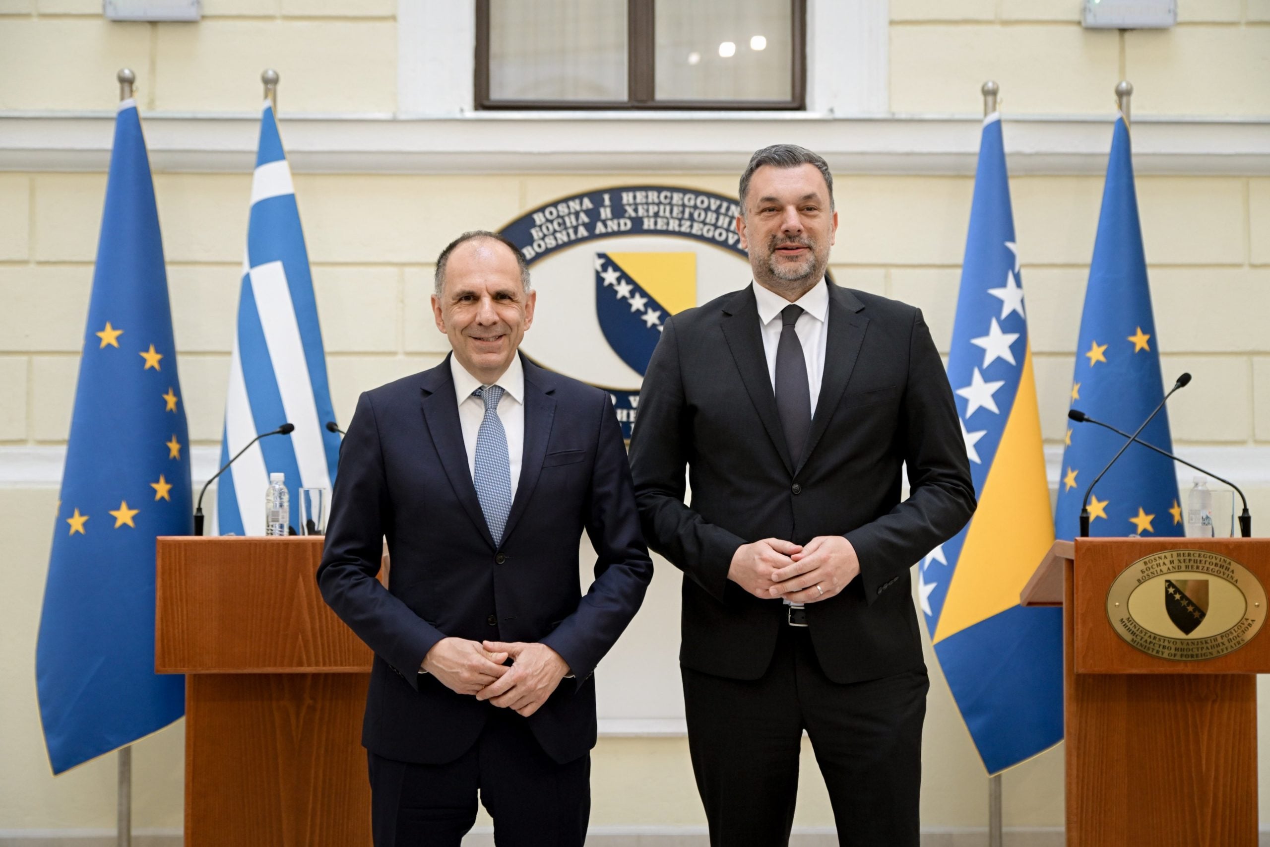 Γεραπετρίτης με τον ΥΠΕΞ Βοσνίας-Ερζεγοβίνης: Η ένταξη των Δυτικών Βαλκανίων στην Ε.Ε. ψηλά στην ατζέντα της επικείμενης ελληνικής προεδρίας