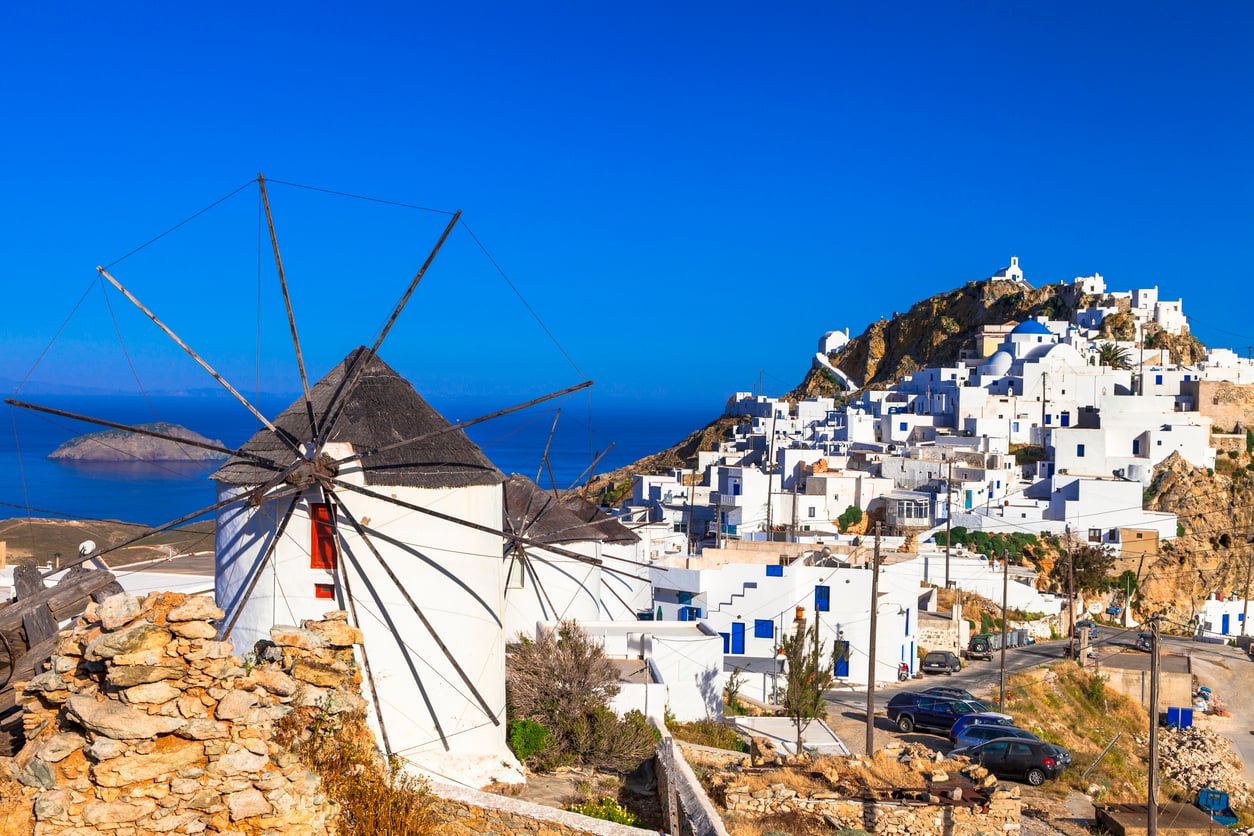 View Of Hora Village in Serifos,Cyclades,Greece.