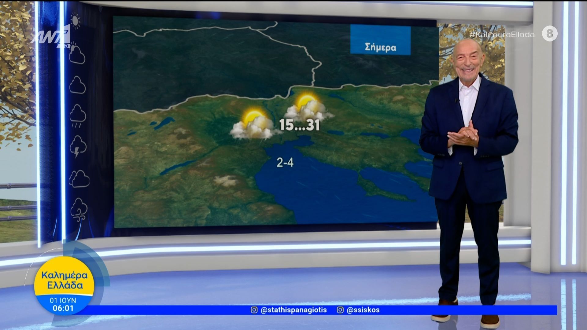 Καιρός – Καλημέρα Ελλάδα – 01/06/2026