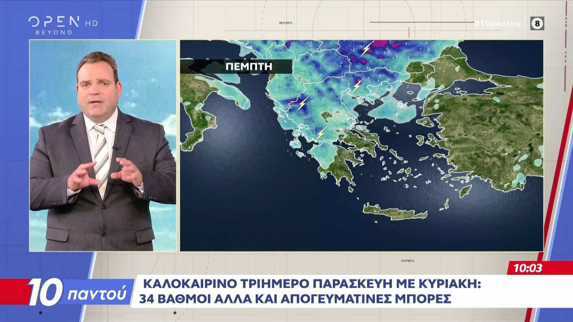 Καλοκαίρι σήμερα με 34 βαθμούς – Λίγες βροχές στα βόρεια