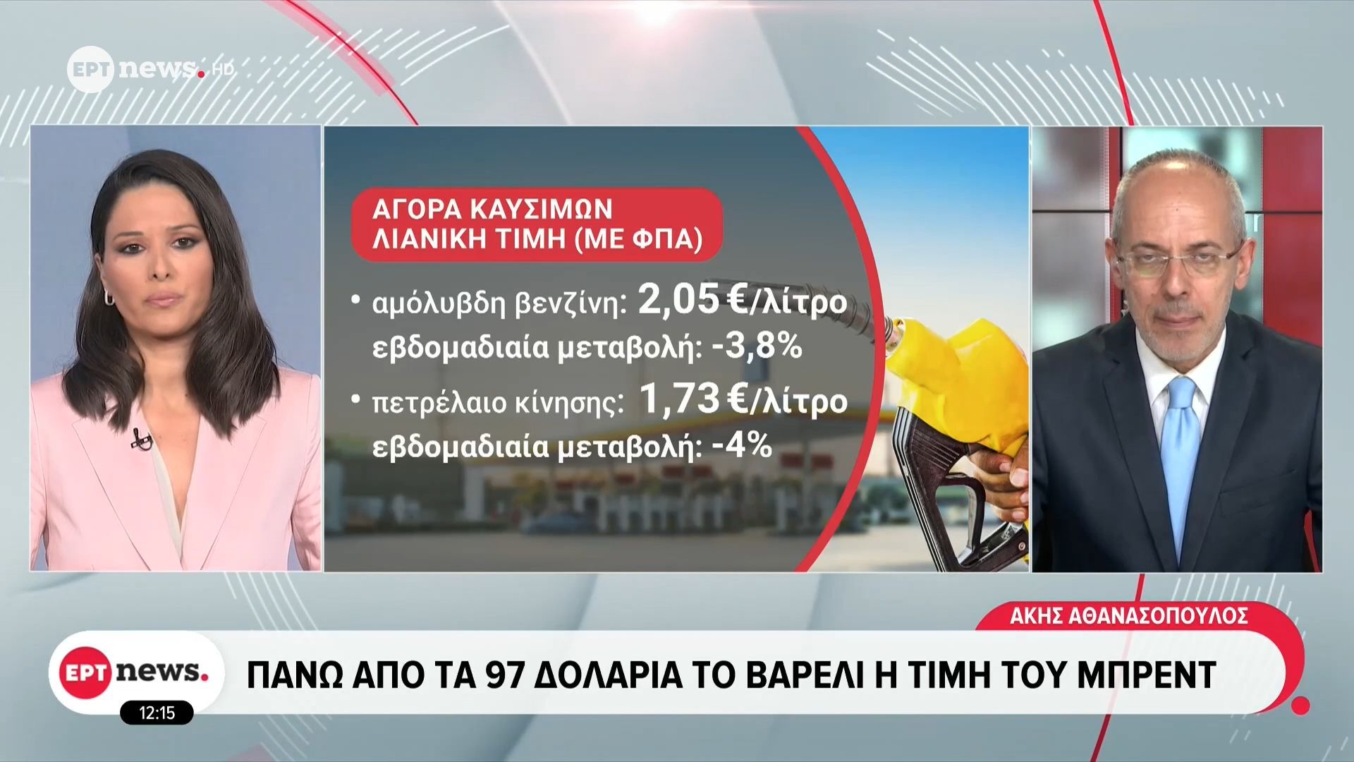 Πάνω από τα 97 δολάρια το βαρέλι η τιμή του μπρεντ