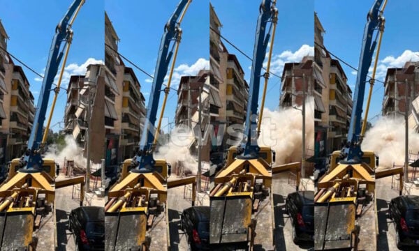 Πετράλωνα: Η κατάρρευση της πολυκατοικίας καρέ καρέ – Φωτογραφίες ντοκουμέντο