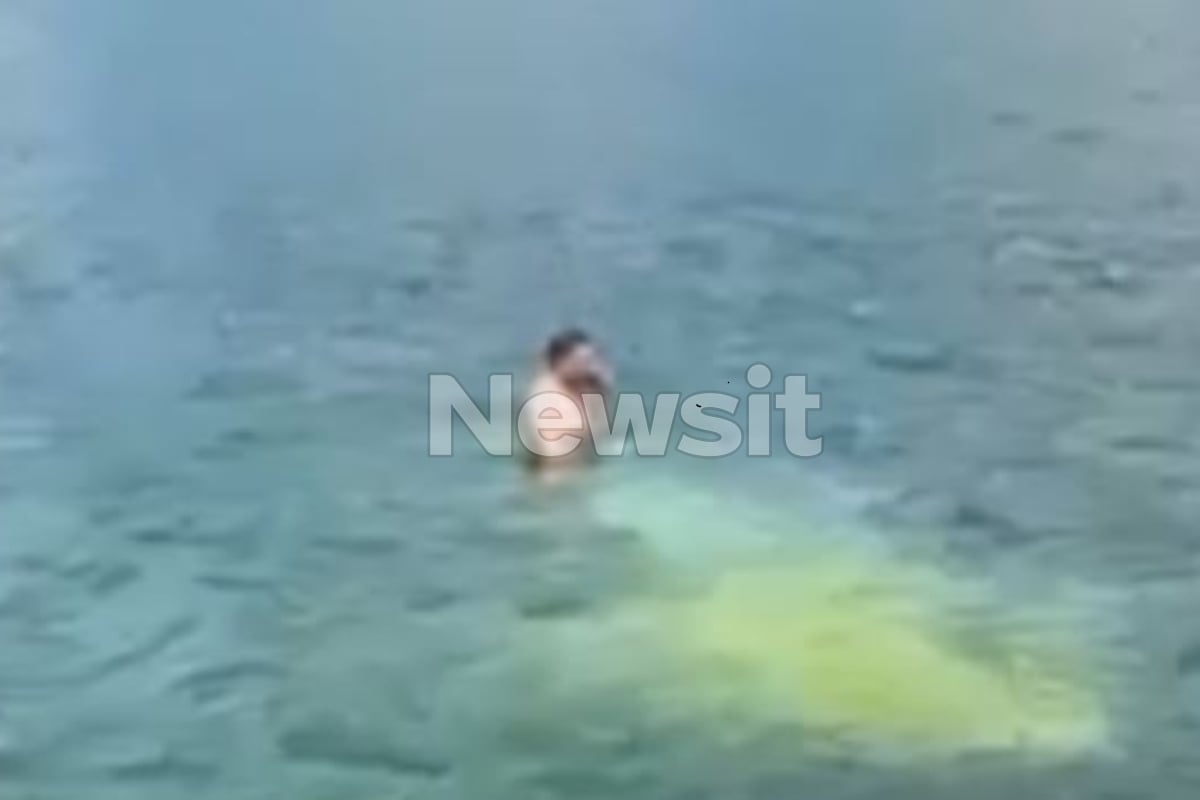 Μέτσοβο: Βίντεο-ντοκουμέντο μετά την πτώση του πυροσβεστικού ελικοπτέρου – Χειριστής κολυμπά γύρω από το βυθισμένο Bell