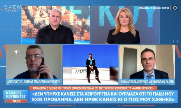 Αποκλειστικά: Μιλά ο πατέρας του στρατιώτη που πέθανε στο 424 Στρατιωτικό Νοσοκομείο