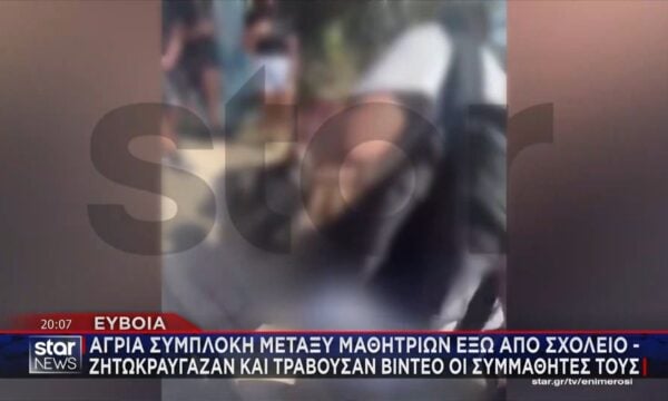 Αποκλειστικό: Άγρια συμπλοκή μεταξύ δύο μαθητριών στην Εύβοια