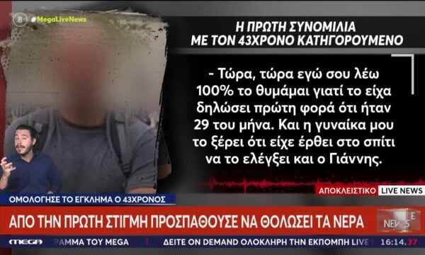 Απόσπασμα που σοκάρει: Η πρώτη επικοινωνία του Live News με τον καθ’ ομολογία δολοφόνο της 45χρονης