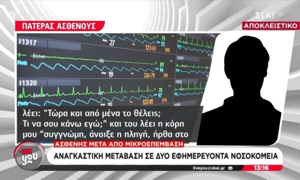 Ασθενής με μετεγχειρητική επιπλοκή αναγκάστηκε να μεταβεί σε δύο εφημερεύοντα νοσοκομεία – Στο πειθαρχικό ειδικευόμενος γιατρός